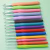 9-Color Soft Grip Crochet Hook Set: Thick & Thin Yarn DIY Hand Knitting Tools