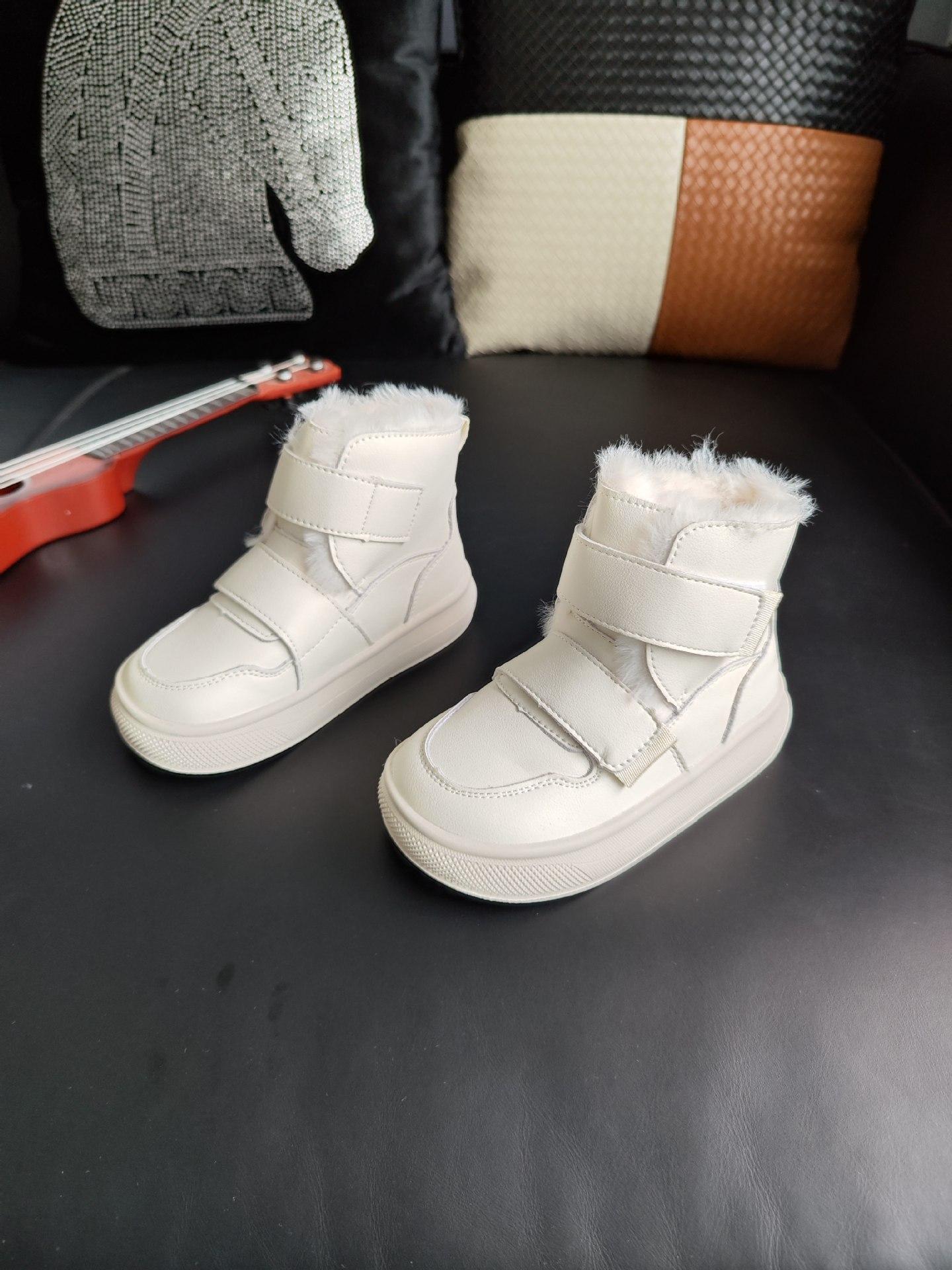 

Осенне-зимняя детская обувь с высоким берцем, детские ботинки, повседневная обувь для мальчиков и девочек, теплые зимние ботинки из коровьей кожи и хлопка внутри 43 adults белый