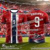 Neues Norwegen Premium Fußballtrikot Fan Souvenir Shirt Atmungsaktiv Schnelltrocknend Bequem Outdoor Trainingsshirt Kinder Erwachsene