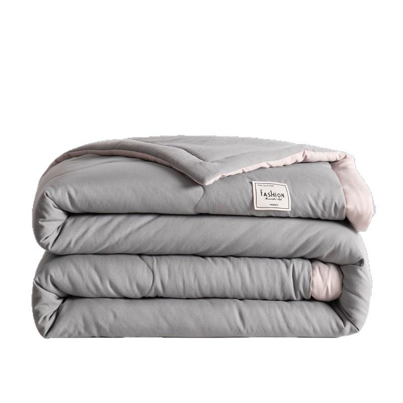 Solid Color Cool Cotton Summer Blanket - Lightweight, Skin-Friendly Quilt