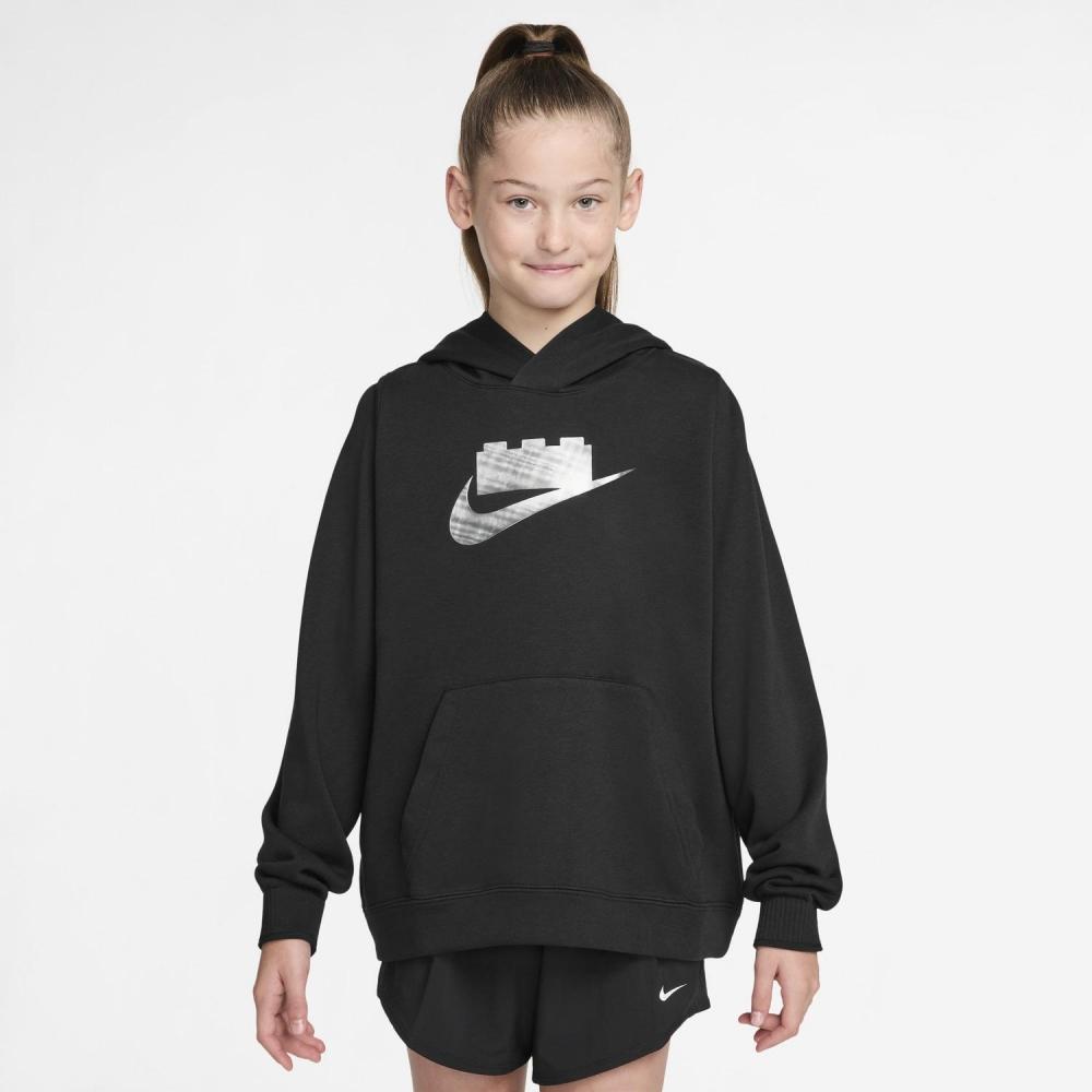 NiKe K Мальчики NiKe X Lego Коллаборация Худи blacK Дымчато-серый Io3116 130