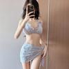 New sexy split swimsuit three-piece bikini Korean ins style hottie pure desire to show thin woman