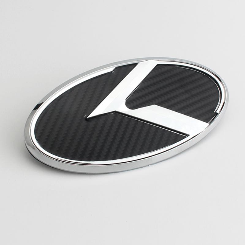 1Pcs x 3D ABS K Logo Car Front Hood Rear Trunk Logo Emblem Badge Stickers For Kia Sportage Sorento Optima Forte Rio Stinger K5 sfylr11