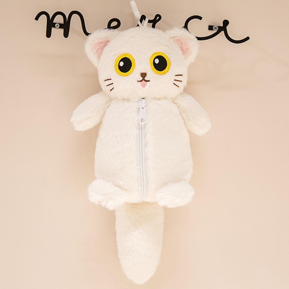 Cartoon Cat Pen Bag Large Capacity Stationery Organizer Cute Pencil Case  Student
