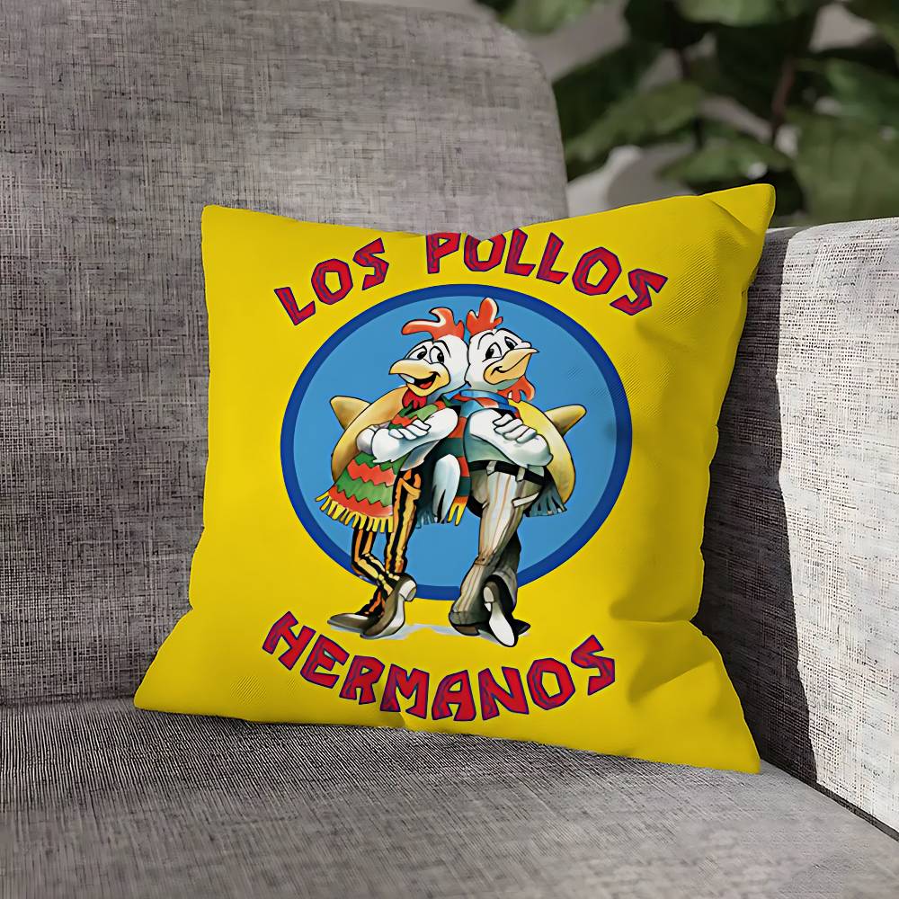L-Los P-Pollos Hermanos Pillow Case For Sofa Decor Car Office Room Printing Cushion Cover Decorations and Protector