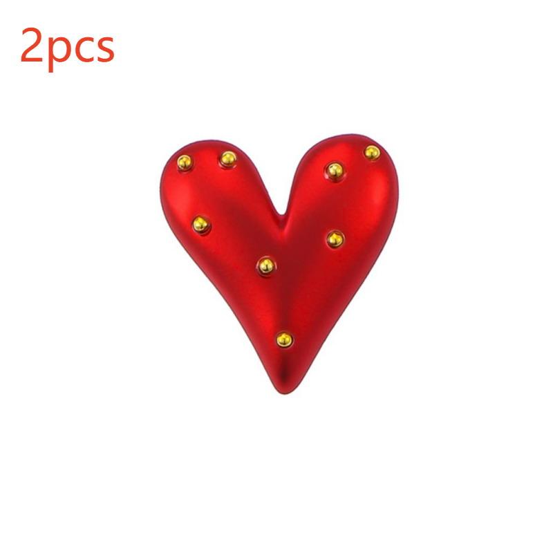 Simple Cute Red Love Heart Brooches For Women Girls Sweet Heart Shape Brooch Lapel Pin Badges Clothes Hat Accessories Gifts