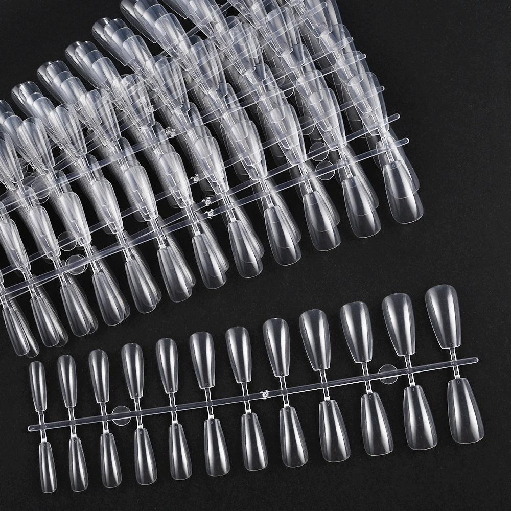 120Pcs/setmilky White Generous Nail Art Nail Art Piece, Almond Nail Piece, Advanced Medium Ladder Nail Removable Nail Piece