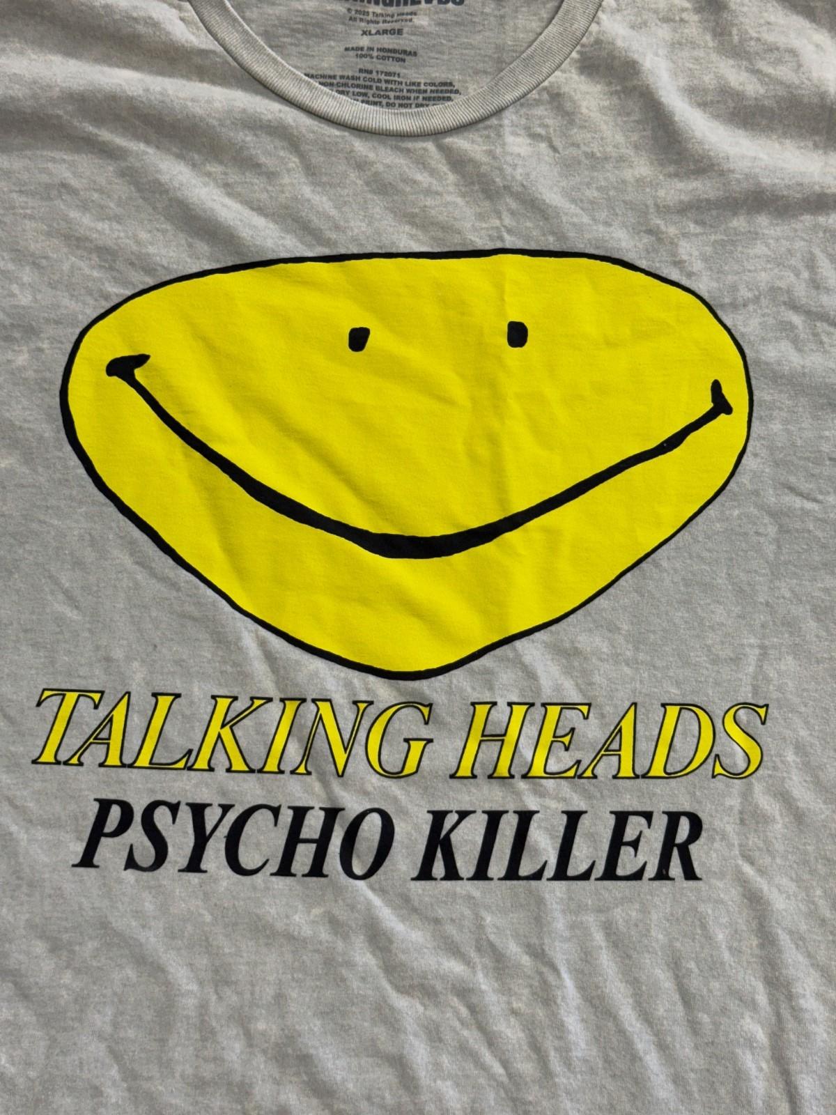 Talking Heads Band T-shirt - Licensed - Talking Heads Psycho Killer Tee S