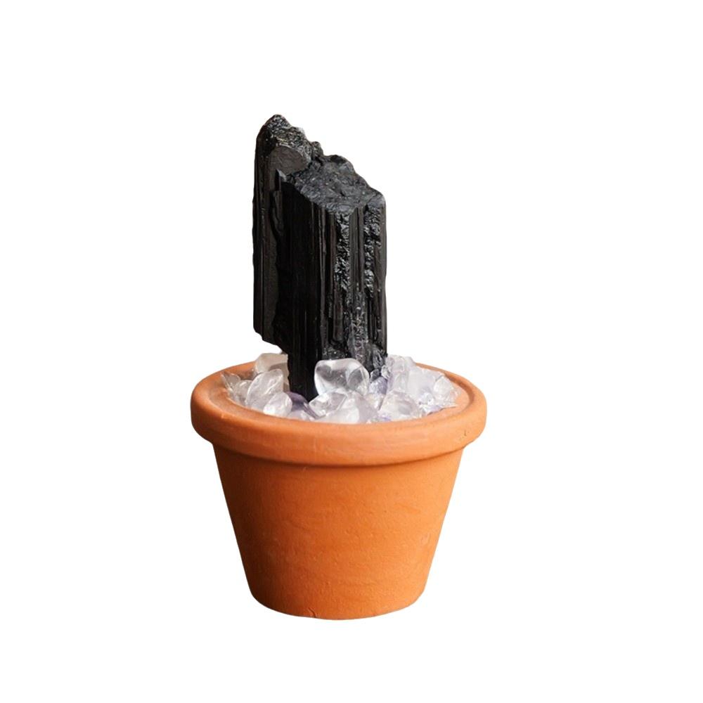 Feng Shui Crystal Stones Potted Plant Mini Decorative Rhinestone Potted Meditation