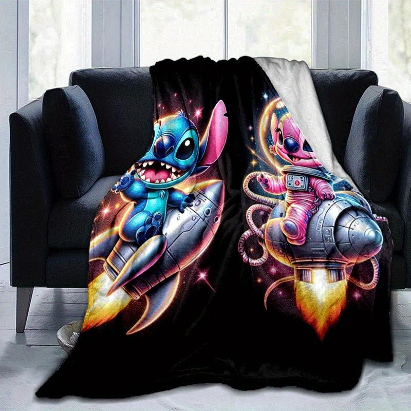 

1pc Stitch Printing Blanket - Soft, All-Season Throw for Living Room, Bedroom,Travel 80cmx120cm(31inx47in)