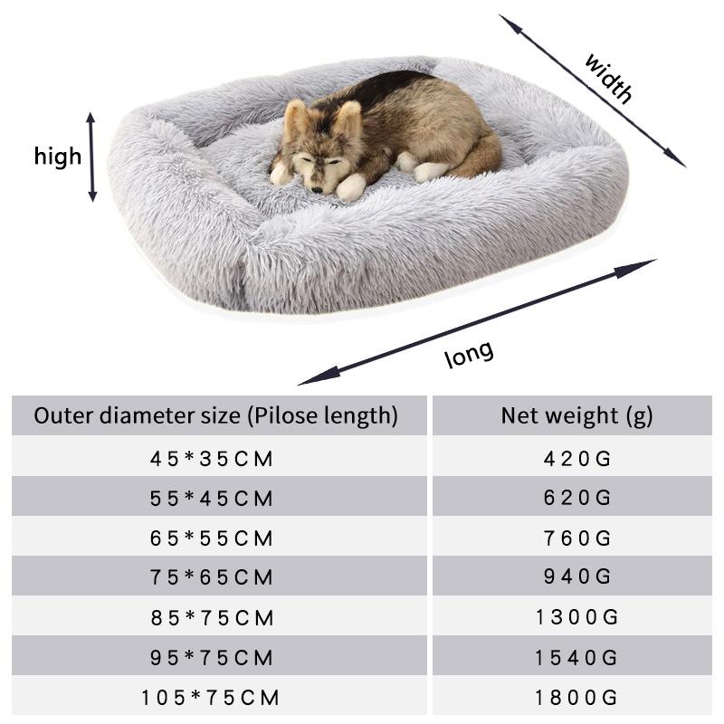 Pet Bed for Dog Plush Sofa Fluffy Accessories Basket Baskets Large Small Big Cushion Pets Dogs Puppy Kennel Bedding Beds Cats
