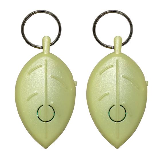 

2 шт., водонепроницаемый беспроводной свисток в форме листа, пульт дистанционного управления, мигающий трекер ключей, портативный локатор ключей, брелок, устройство против потери ключей жёлтый