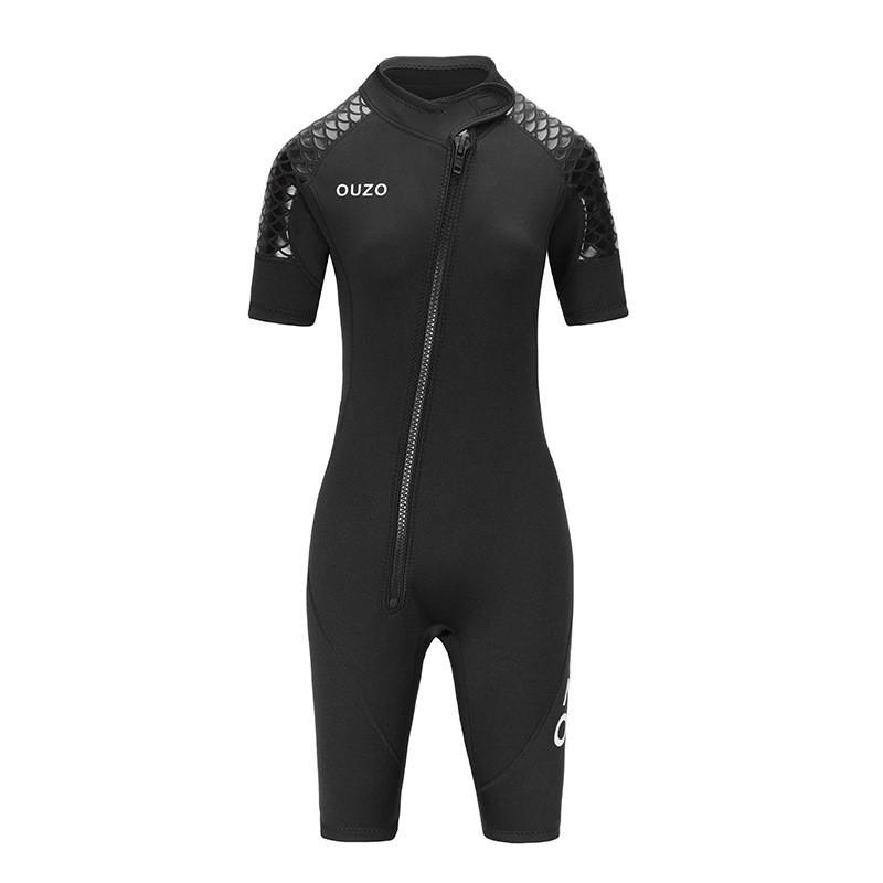 3mm Womens Short Sleeve Leg Wetsuit Snorkeling Diving Swimming Surfing Warmth UV Protection