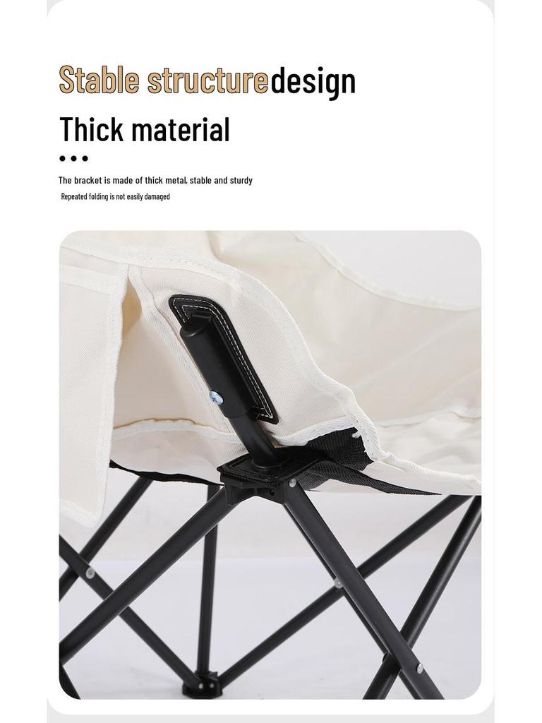 Portable Moon Chair: Outdoor Folding Recliner for Camping, Fishing, and Beach
