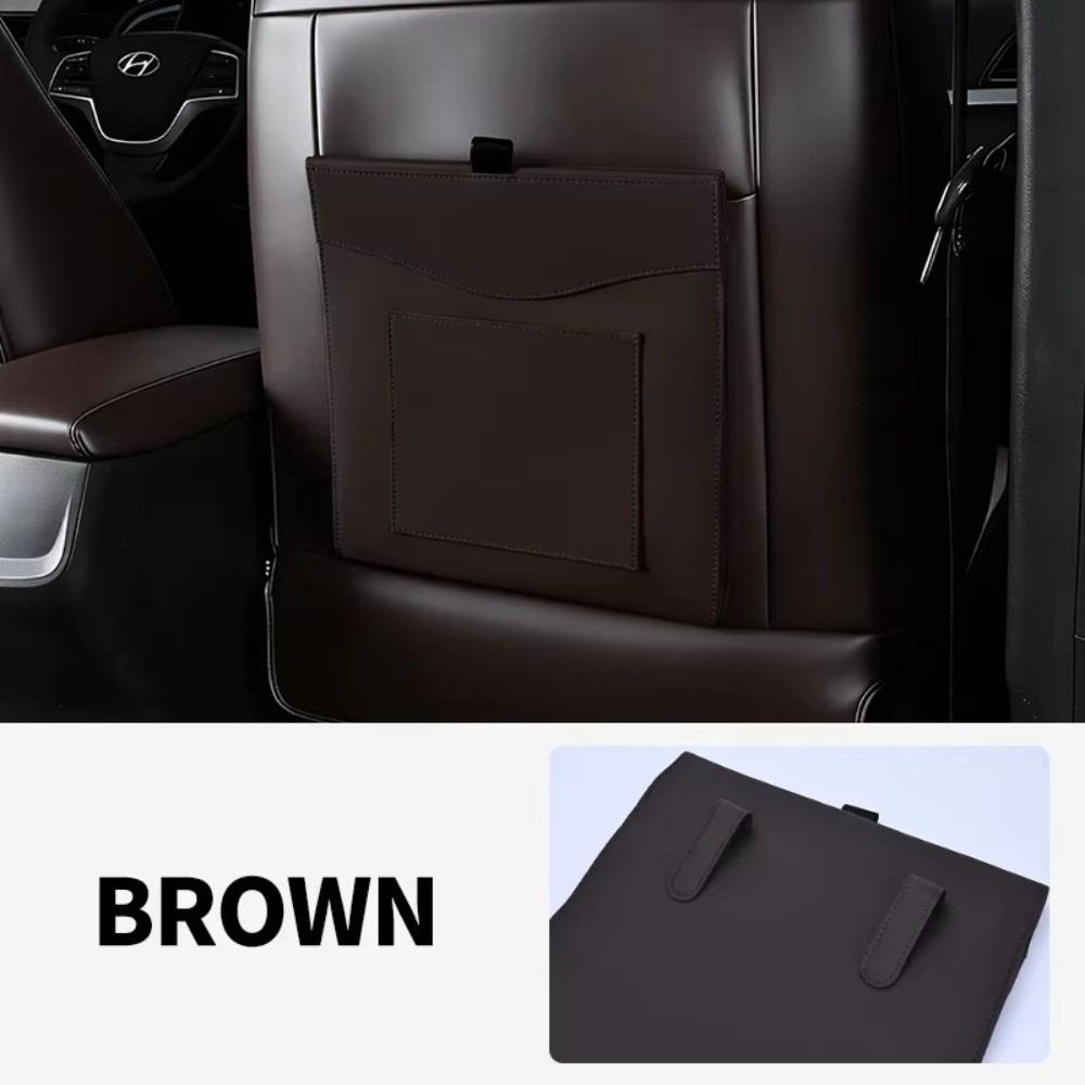 Waterproof PU Leather Car Garbage Bag Hanging Installation Hanging Storage Bag Car Interior