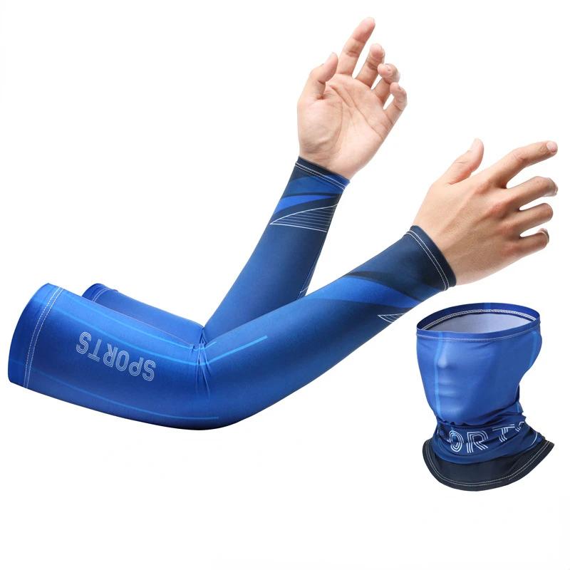 New Ice Silk Sleeve Sunscreen Cuff UV Sun Protection Arm Sleeves  Anti-Slip Men Women Long Gloves Outdoor Cool Sport Cycling