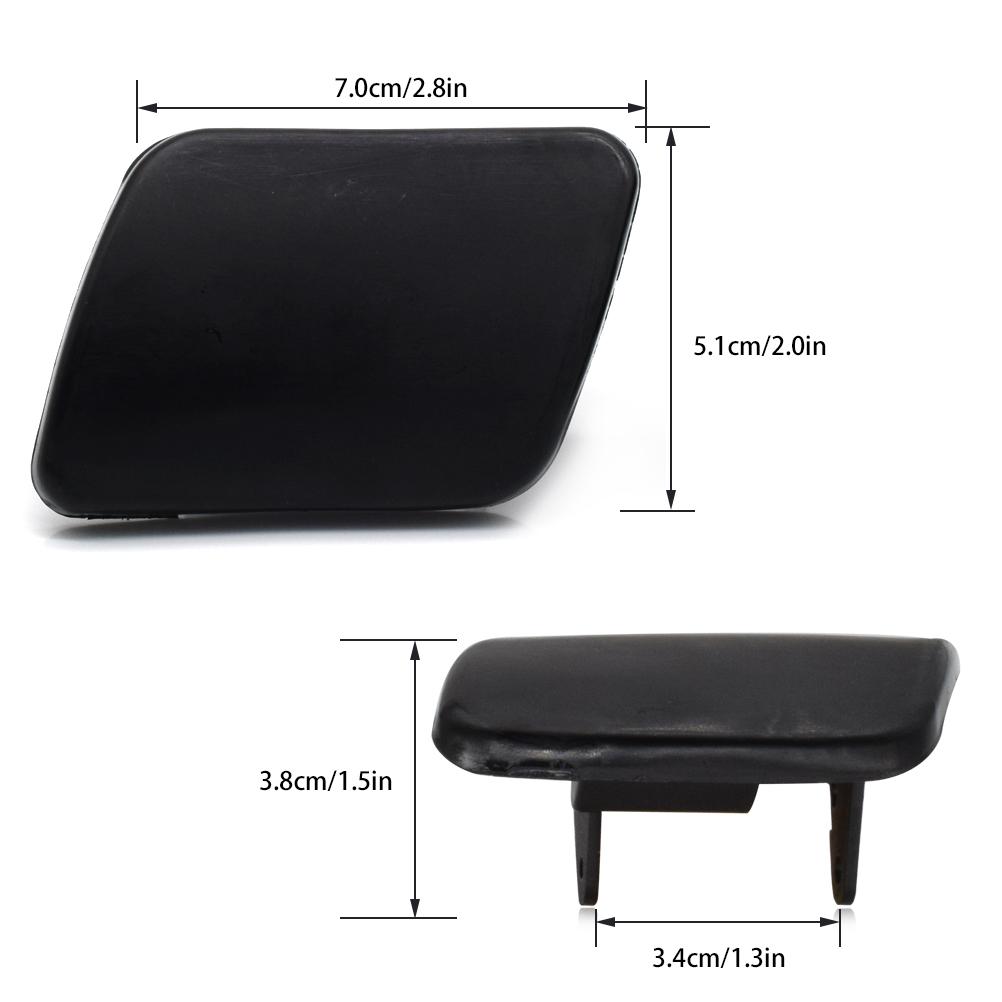 2PCS Headlight Headlamp Washer Spray Nozzle Jet Covers Cap Front Bumper For VW GOLF Mk4 1997 - 2006 1J0955110A Auto Car Styling