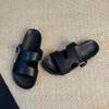 Sandali Donna 2025 Estate Bottone Quadrato Punta Tonda Estivi Ciabatte a Una Fascia Leggeri Comodi Casual Scarpe da Spiaggia