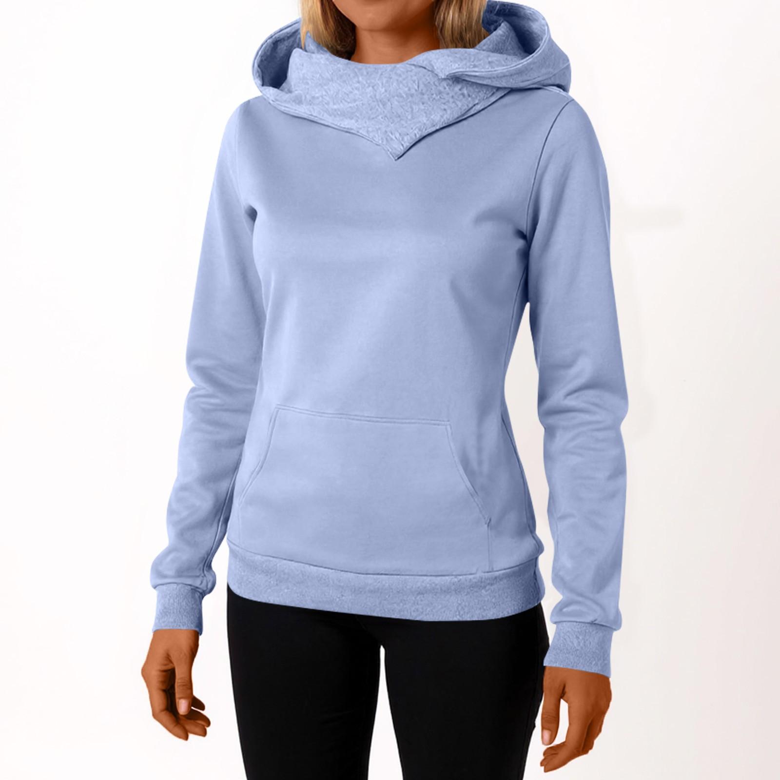 

Женская повседневная модная толстовка с капюшоном, однотонная толстовка S