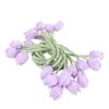 10Pcs Purple Curtain Tiebacks Polyester Hair Ties Elegant Tulip Flower Tassel  For Women