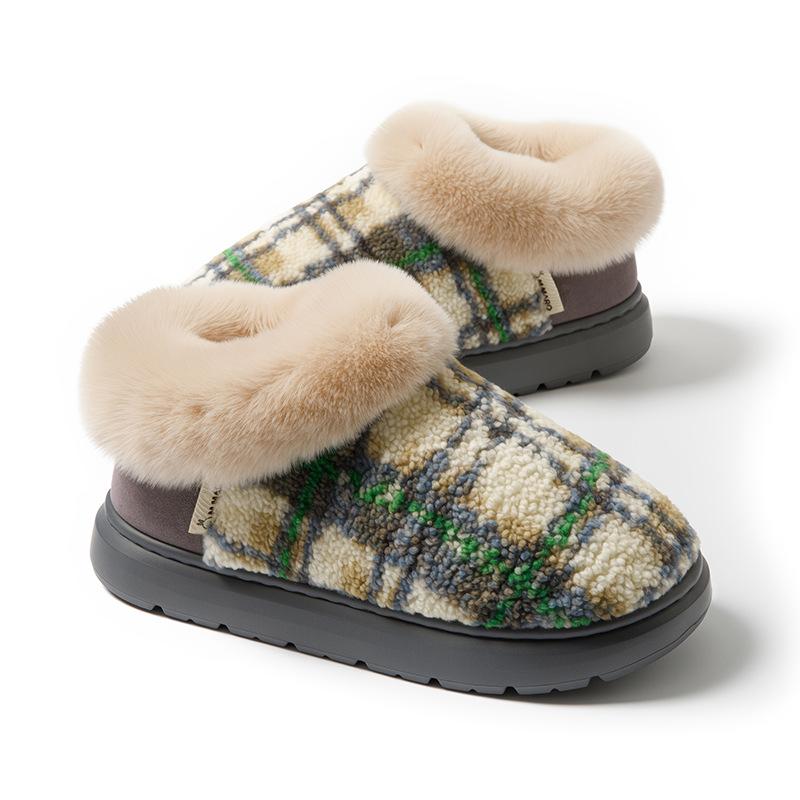 

Новые домашние сумки для женщин с хлопковыми туфлями, теплая обувь на толстой подошве и с флисовой подкладкой Fits 43-44