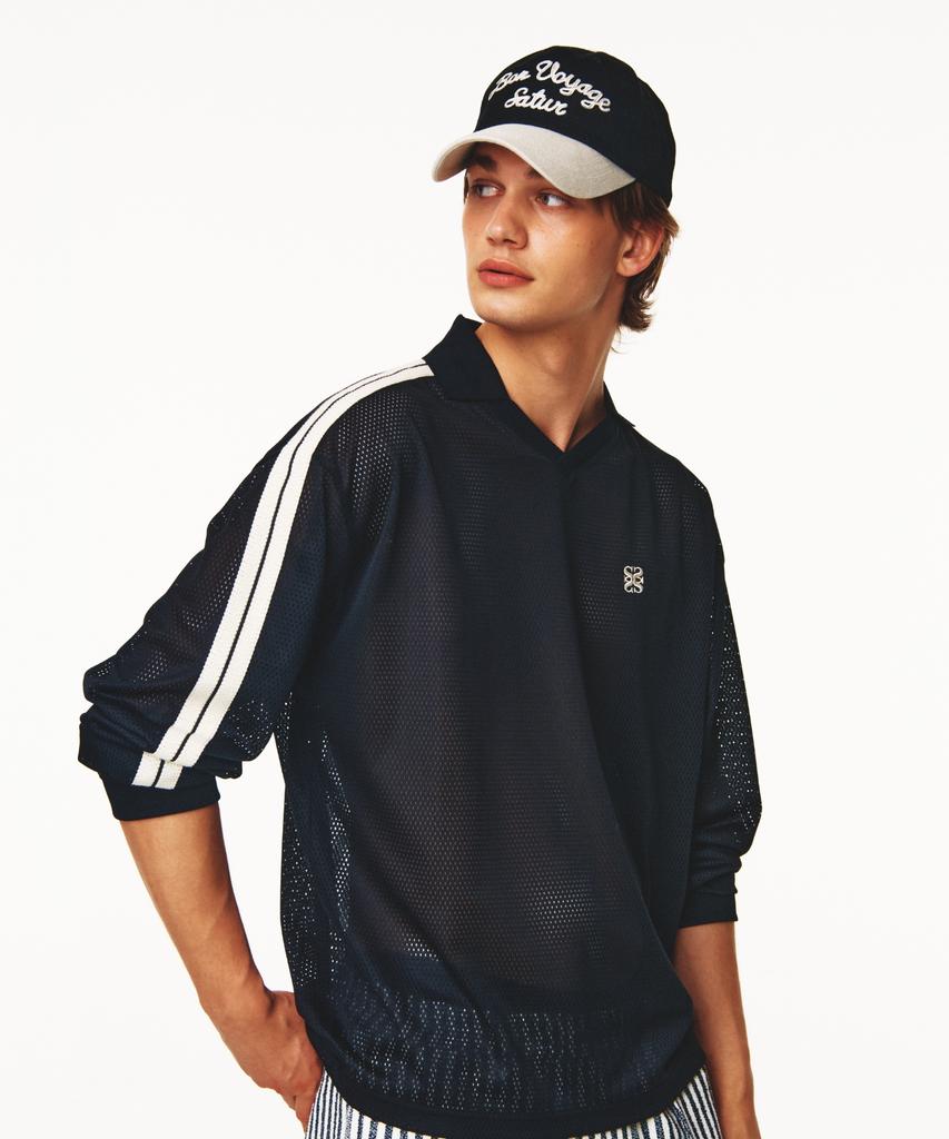Seteo Bon Voyage Contrast 5 Panel Ball Cap Black