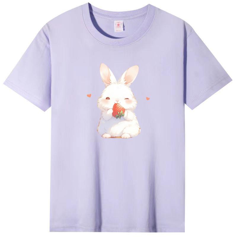 Summer New Short-sleeved T-shirt Female Cotton Loose Korean Cartoon Printing Half-sleeved Blouse