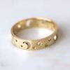 1Pc Simple Star and Moon Hollow Ring, Suitable for Both Men and Women