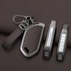 Alloy+Leather Car Key Case Cover for Kia EV9 Picanto Sorento MQ4 Carnival KA4 Morning K5 Carens 2024 Shell Fob Accessories