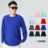 Modisches 220g Herren Premium Marke Einfarbig Langarm T-Shirt Lockere Passform für beide Geschlechter Luxuriös Entspannte Passform Vielseitige Basisschicht Kapuzenpullover