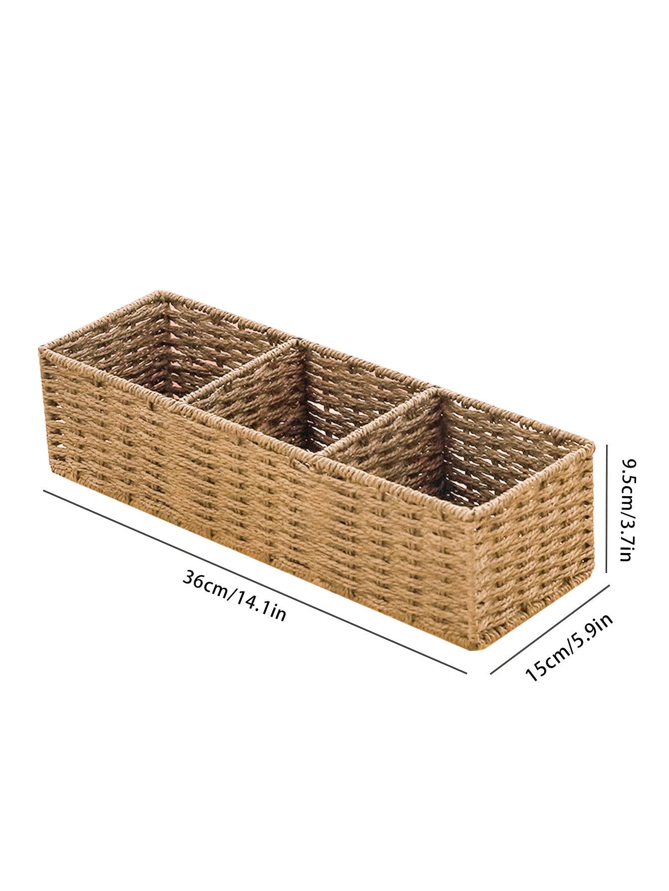 

Handmade Paper Rope Storage Box, Toilet Tank Top Tissue Box Rack, Bathroom Storage Basket, Cosmetics Storage, Storage Box светло-коричневого