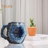 Mineral Faux Crystal Coffee Mug 11 Oz Faux Crystal Mineral Water Cup Unique Design Heat Retention Drinking Mug for Home And Office