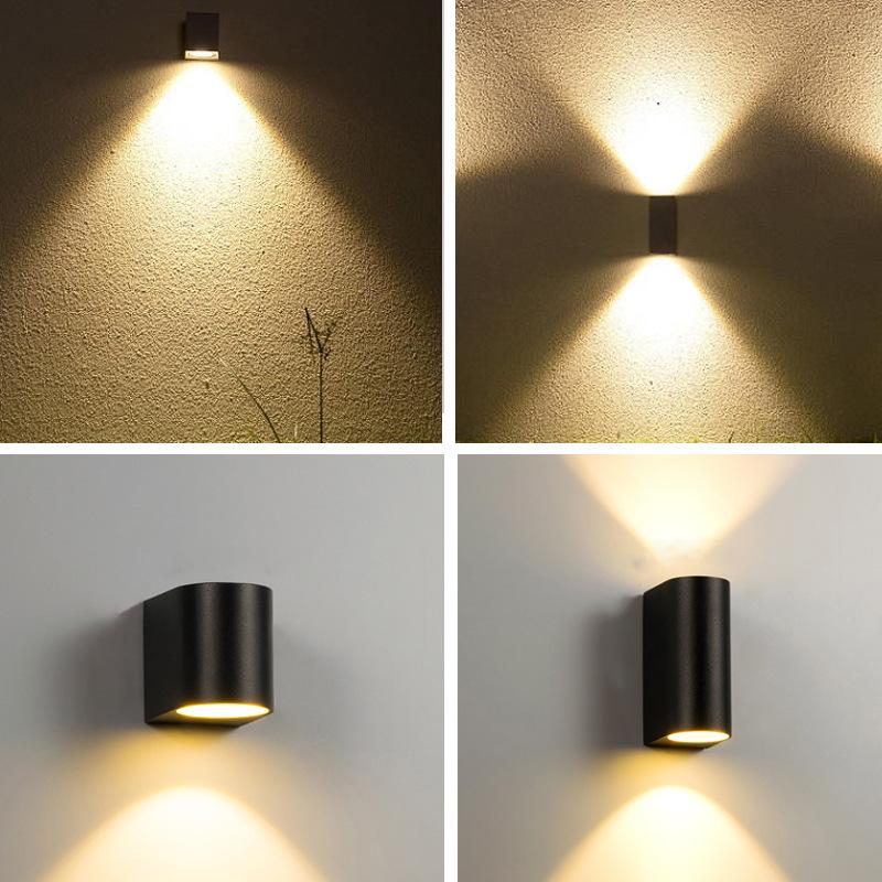 LED Waterproof Exterior Wall Light for Villa Courtyard - Creative Double-Headed Balcony and Door Pillar Spotlight