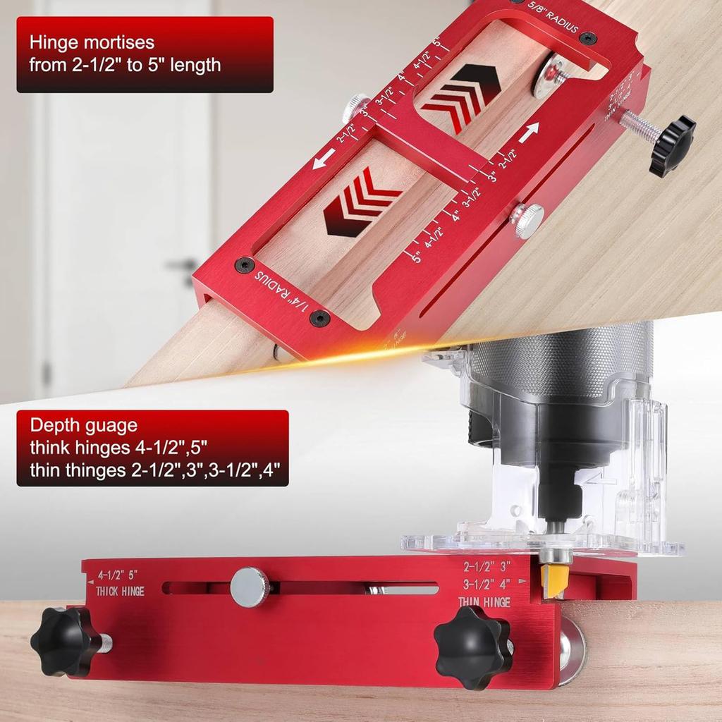 Strong Aluminum Hinge Alignment Jig For Woodworking Projects Ensures Fast Accurate Lock Hole Drilling On Door Upgrades
