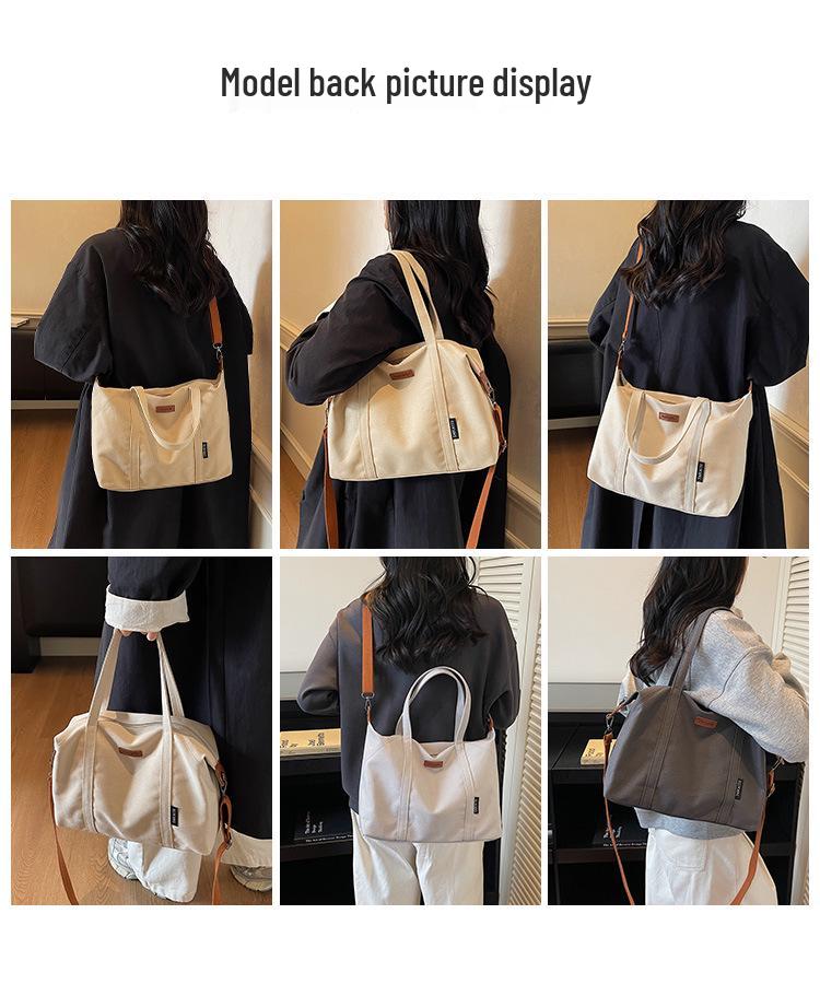 Trendy Lightweight Canvas Crossbody Bag - Large Capacity, Versatile Korean Style 2025