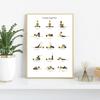 Morning Yoga Routine Canvas Painting Exercise Yoga Poses Posters and Prints Modern Wall Art Picture for Gym Yoga Studio Decor