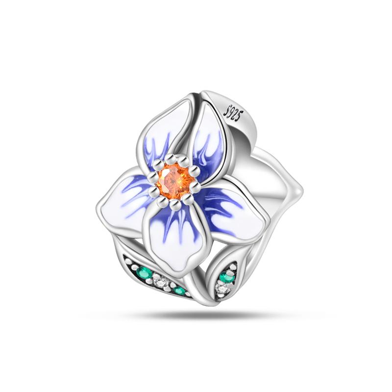 New S925 Silver Color Daisy Tulip Pansy Flower Charms Bead Fit  S925 Original Bracelets Fine DIY Jewelry Birthday Gift