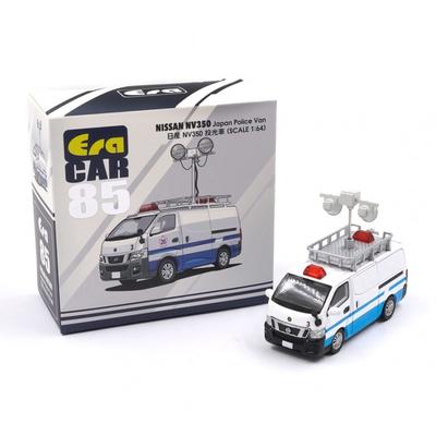 Era Scale Compatible with Nissan NV350 Police In 164 (Japanese Van) White/Blue