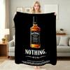 Classic Jack Daniel'S Tennessee Whiskey Flannel Printed Blanket Thick Warm Throw Blanket For Living Room Kids Room Party Decor Holiday Gift