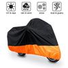Motorcycle Cover XXXL Black and Orange Waterproof, Suitable for Harley-Davidson (1 Piece)