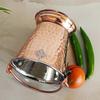 Steel Copper Hammered Design Bucket, Serveware & Tableware for Home, Hotel & Restaurants, Volume-400 ML, Set of 4