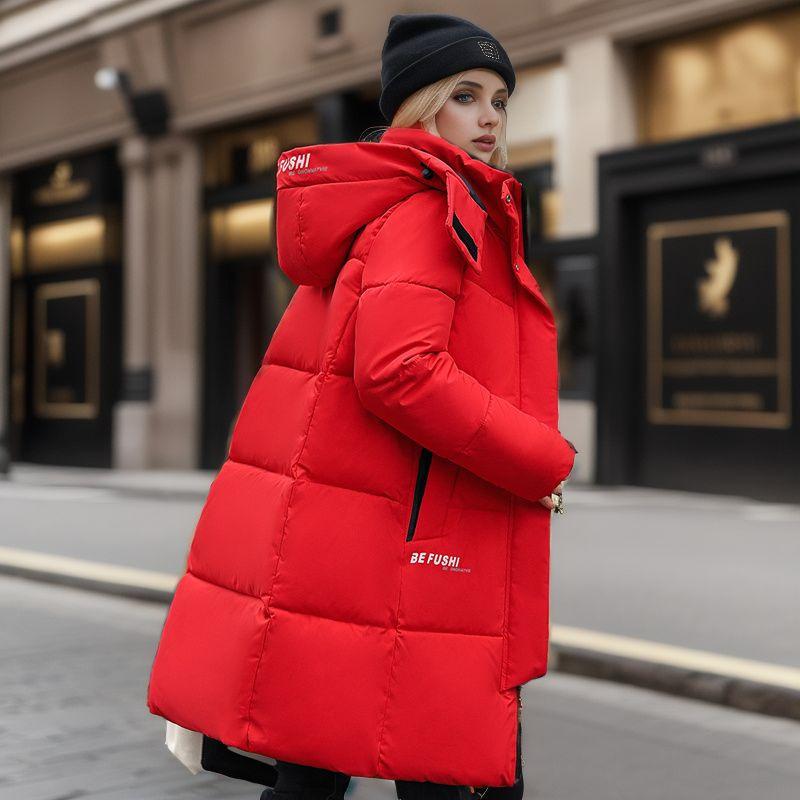 Autumn and Winter Women's Fashion Casual Thick Coat Large Size Hooded Padded Coat