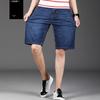 Sommer Tynn Stretch Denim Shorts Herre Rett Løs Casual Stor Størrelse 5 Fem-punkts Bukser Bukser 7-punkts Knebukser