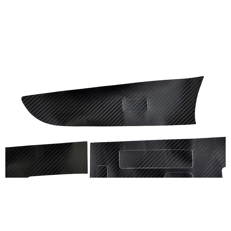 7pcs Car Interior Stickers Black Carbon Fiber For LEXUS IS250 300 350 2006-2012 Gear Shift Box Right-hand Drive