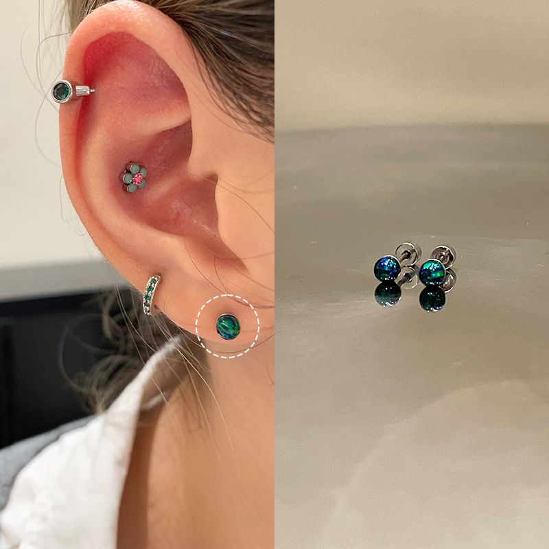 Unique Ear Bone Stud Medical Titanium Steel Ear Studs Ear-Caring Titanium Alloy Earrings Female Small Earrings Ear Bone Ring Circle Ear Ear Bone Pin