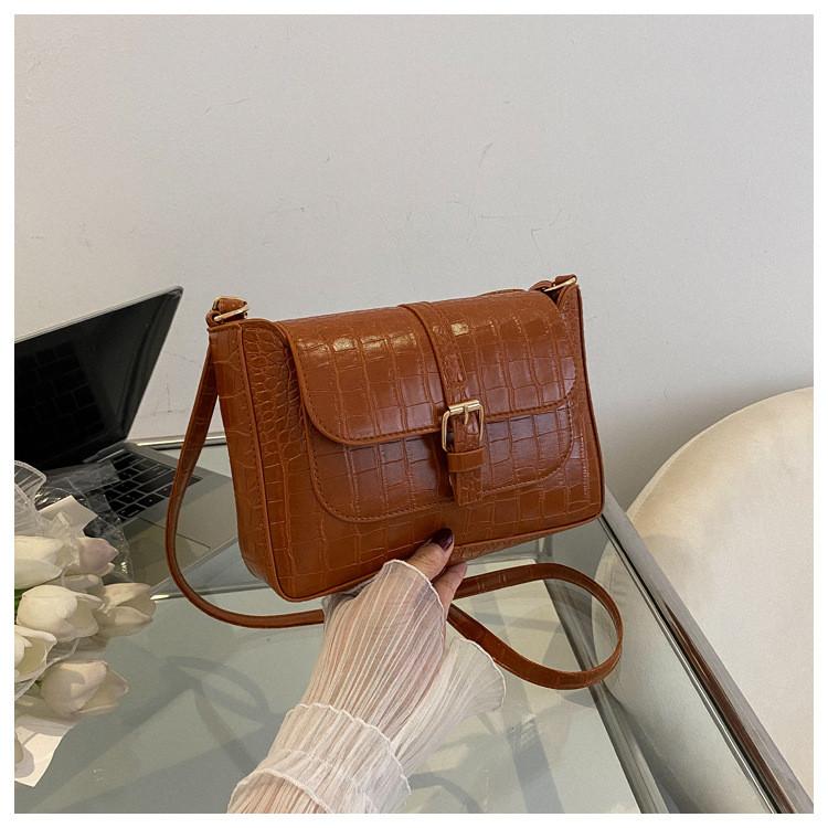 Womens Crossbody Trendy Shoulder Bag With Solid Color Design For Streetwear
