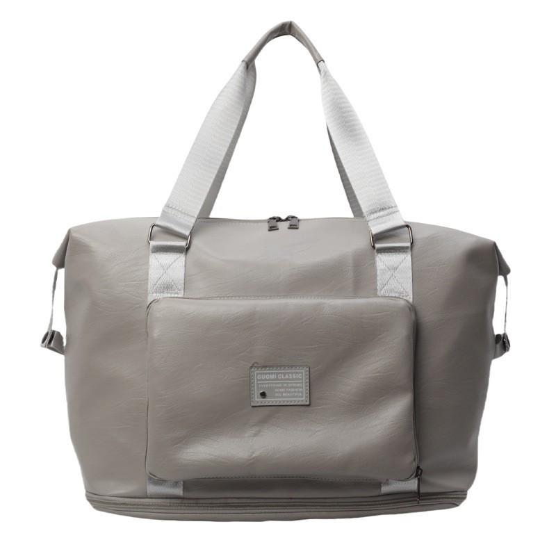 

PU Portable Travel Bag Women Large-capacity Swimming Yoga Fashionable Simple Solid Color Backpack one size