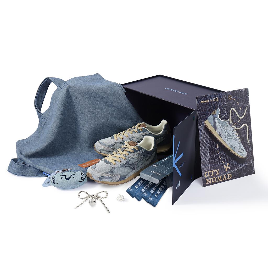 Yongpu x Mizuno LG 60S Žemi Laisvalaikio Batai Unisex Džinsinis Mėlynas D1GH242109