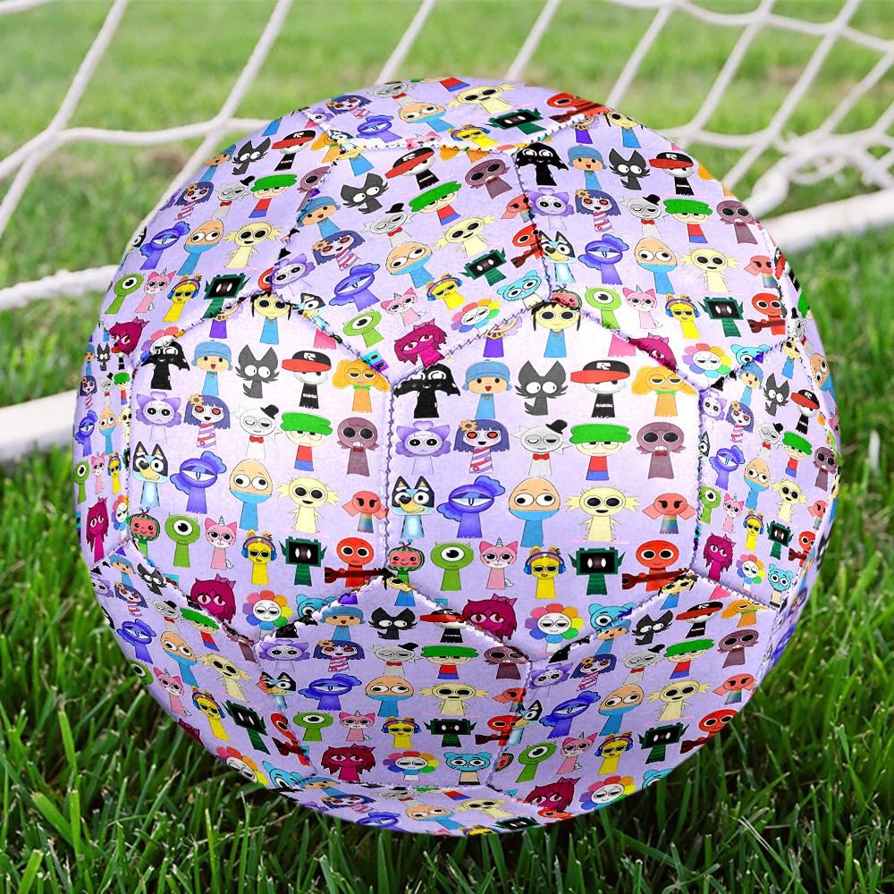 Sprunki Game Print Size 5 Soccer Ball, Standard Match Football for Sports Game and Team Practice, Ideal Gift for Soccer Fans