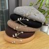 New Rhinestone Beret Fashionable Versatile Woolen Hat Autumn and Winter Three-dimensional Thickened Women's Painter Hat Tide